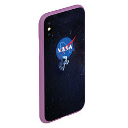 Чехол iPhone XS Max матовый NASA: Hello World, цвет: 3D-фиолетовый — фото 2