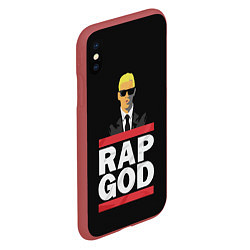 Чехол iPhone XS Max матовый Rap God Eminem, цвет: 3D-красный — фото 2