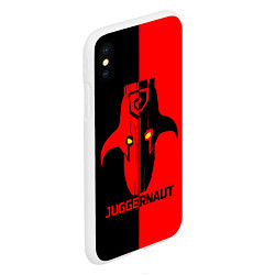 Чехол iPhone XS Max матовый Juggernaut Blood, цвет: 3D-белый — фото 2