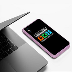 Чехол iPhone XS Max матовый Ed Sheeran: I hate math, цвет: 3D-сиреневый — фото 2