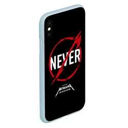 Чехол iPhone XS Max матовый Metallica: Like Never Before, цвет: 3D-голубой — фото 2