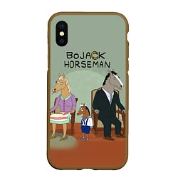 Чехол iPhone XS Max матовый BoJack Horseman, цвет: 3D-коричневый