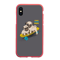 Чехол iPhone XS Max матовый Street Skate Pups