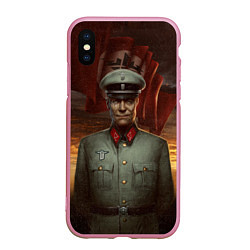 Чехол iPhone XS Max матовый Wolfenstein: Wilhelm Strasse, цвет: 3D-розовый