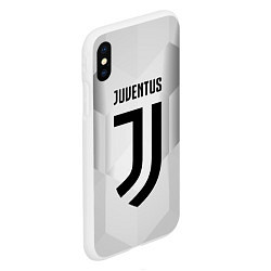 Чехол iPhone XS Max матовый FC Juventus: Silver Original, цвет: 3D-белый — фото 2