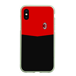 Чехол iPhone XS Max матовый АC Milan: R&B Sport, цвет: 3D-салатовый