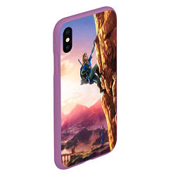 Чехол iPhone XS Max матовый Zelda Rock, цвет: 3D-фиолетовый — фото 2