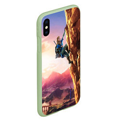 Чехол iPhone XS Max матовый Zelda Rock, цвет: 3D-салатовый — фото 2