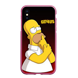 Чехол iPhone XS Max матовый Homer Genius