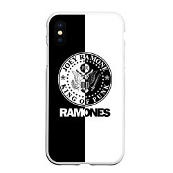 Чехол iPhone XS Max матовый Ramones B&W