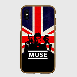 Чехол iPhone XS Max матовый Muse UK, цвет: 3D-коричневый