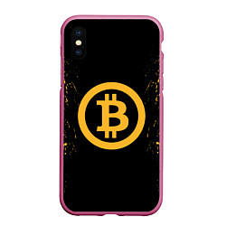 Чехол iPhone XS Max матовый Bitcoin Master