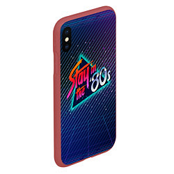 Чехол iPhone XS Max матовый Stay in the 80s, цвет: 3D-красный — фото 2