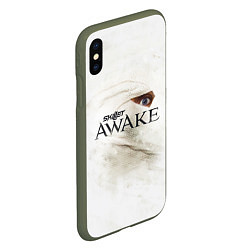 Чехол iPhone XS Max матовый Skillet: Awake, цвет: 3D-темно-зеленый — фото 2