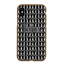 Чехол iPhone XS Max матовый The Beatles, цвет: 3D-коричневый