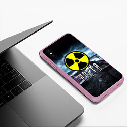 Чехол iPhone XS Max матовый STALKER - НАСТЯ, цвет: 3D-розовый — фото 2