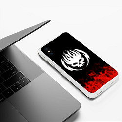 Чехол iPhone XS Max матовый The Offspring: Red Flame, цвет: 3D-белый — фото 2