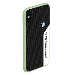 Чехол iPhone XS Max матовый BMW CARBON БМВ КАРБОН, цвет: 3D-салатовый — фото 2