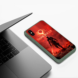 Чехол iPhone XS Max матовый Dark Souls: Red Sunrise, цвет: 3D-темно-зеленый — фото 2
