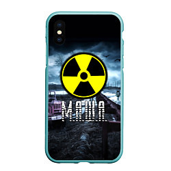 Чехол iPhone XS Max матовый STALKER - МАША, цвет: 3D-мятный