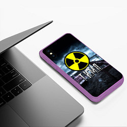 Чехол iPhone XS Max матовый S.T.A.L.K.E.R: Тима, цвет: 3D-фиолетовый — фото 2