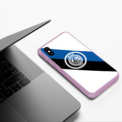 Чехол iPhone XS Max матовый FC Inter: W&B&G, цвет: 3D-сиреневый — фото 2