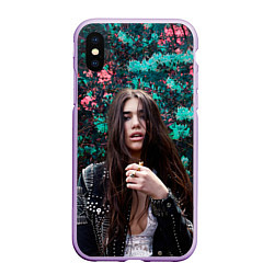 Чехол iPhone XS Max матовый Dua Lipa: Floral