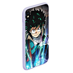 Чехол iPhone XS Max матовый My Hero Academia синий свет, цвет: 3D-светло-сиреневый — фото 2