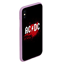 Чехол iPhone XS Max матовый AC/DC: Red Spot, цвет: 3D-сиреневый — фото 2