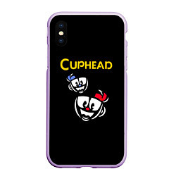 Чехол iPhone XS Max матовый Cuphead: Mugman Faces