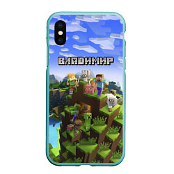 Чехол iPhone XS Max матовый Майнкрафт: Владимир