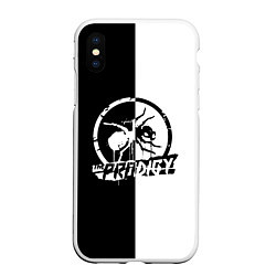 Чехол iPhone XS Max матовый The Prodigy B&W, цвет: 3D-белый