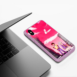 Чехол iPhone XS Max матовый No Game No Life, цвет: 3D-сиреневый — фото 2