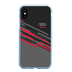 Чехол iPhone XS Max матовый AUDI SPORT, цвет: 3D-голубой