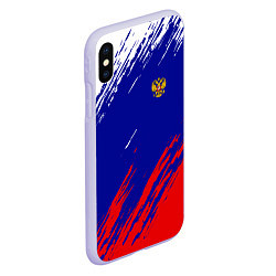 Чехол iPhone XS Max матовый RUSSIA SPORT, цвет: 3D-светло-сиреневый — фото 2