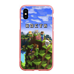 Чехол iPhone XS Max матовый Minecraft: Настя