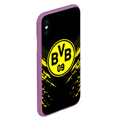 Чехол iPhone XS Max матовый Borussia FC: Sport Fashion, цвет: 3D-фиолетовый — фото 2