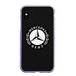 Чехол iPhone XS Max матовый Mercedes-Benz, цвет: 3D-светло-сиреневый