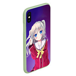 Чехол iPhone XS Max матовый Nao Tomori, цвет: 3D-салатовый — фото 2