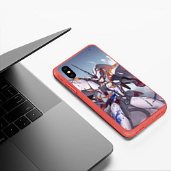 Чехол iPhone XS Max матовый Zero Two, цвет: 3D-красный — фото 2