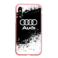 Чехол iPhone XS Max матовый Audi: Black Spray