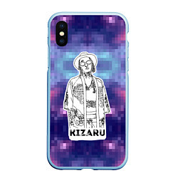 Чехол iPhone XS Max матовый Kizaru, цвет: 3D-голубой