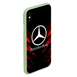 Чехол iPhone XS Max матовый Mercedes-Benz: Red Anger, цвет: 3D-салатовый — фото 2