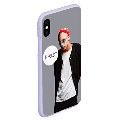 Чехол iPhone XS Max матовый T-Fest: Grey Style, цвет: 3D-светло-сиреневый — фото 2