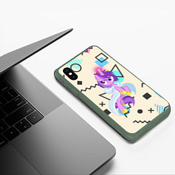 Чехол iPhone XS Max матовый My Little Pony, цвет: 3D-темно-зеленый — фото 2