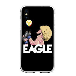 Чехол iPhone XS Max матовый Eagle Khabib, цвет: 3D-белый
