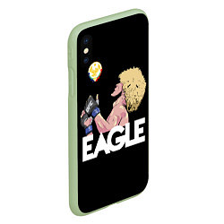 Чехол iPhone XS Max матовый Eagle Khabib, цвет: 3D-салатовый — фото 2