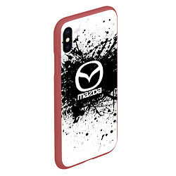 Чехол iPhone XS Max матовый Mazda: Black Spray, цвет: 3D-красный — фото 2