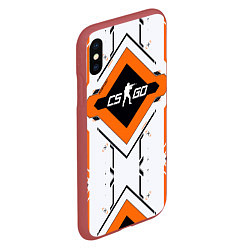 Чехол iPhone XS Max матовый CS:GO Techno Asiimov, цвет: 3D-красный — фото 2