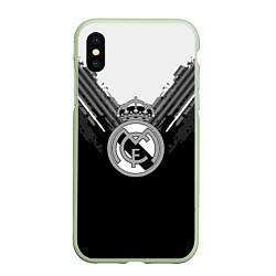 Чехол iPhone XS Max матовый FC Real Madrid: Black Style